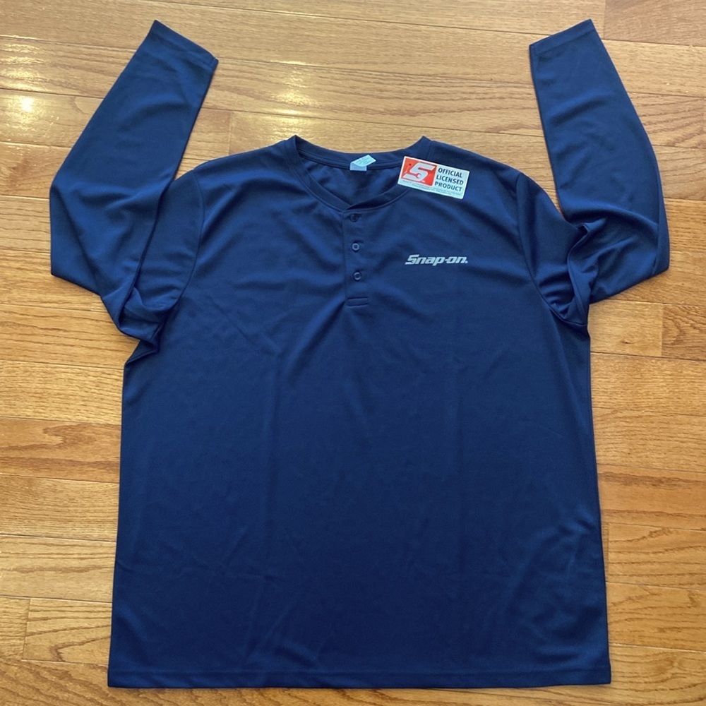 Snap On Tools long sleeve Henley shirt NWT